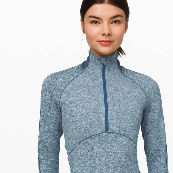 Lululemon Always Alert Half-Zip - size 4, blue heather - Picture 3 of 10